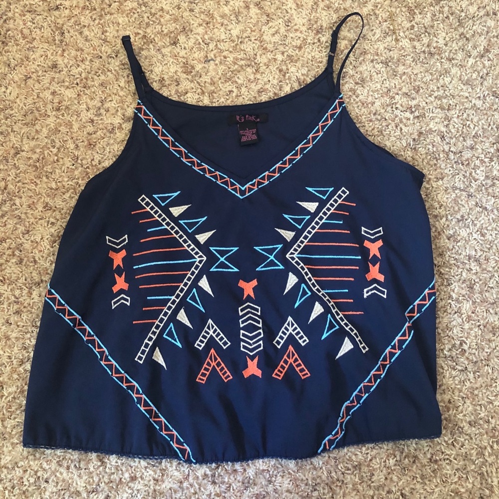 Embroidered tank top